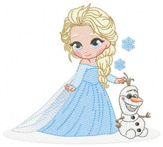Elsa embroidery design - Disney Princess machine embroidery patterns - Instant digital download (Copy) (Copy) Marcia Embroidery