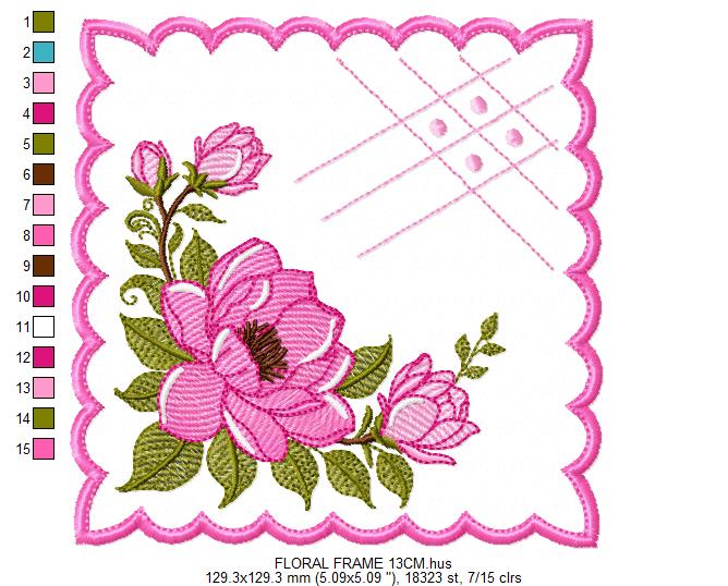 Monogram Frame embroidery designs - Flower embroidery design machine embroidery pattern - Floral wreath embroidery file - digital download (Copy) Marcia Embroidery