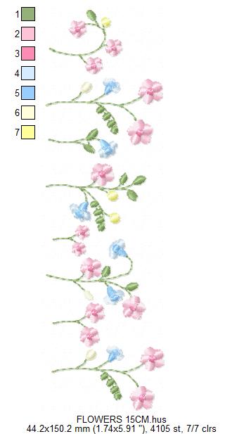 Flower Garden embroidery designs - Flower and Butterfly machine embroidery pattern - Floral bouquet Kitchen Towel - Instant digital download (Copy) Marcia Embroidery