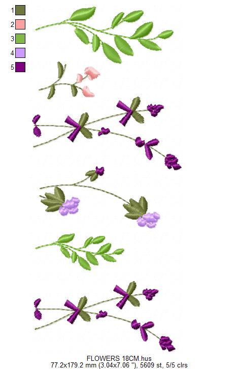 Flower Garden embroidery designs - Flower and Butterfly machine embroidery pattern - Floral bouquet Kitchen Towel - Instant digital download (Copy) Marcia Embroidery