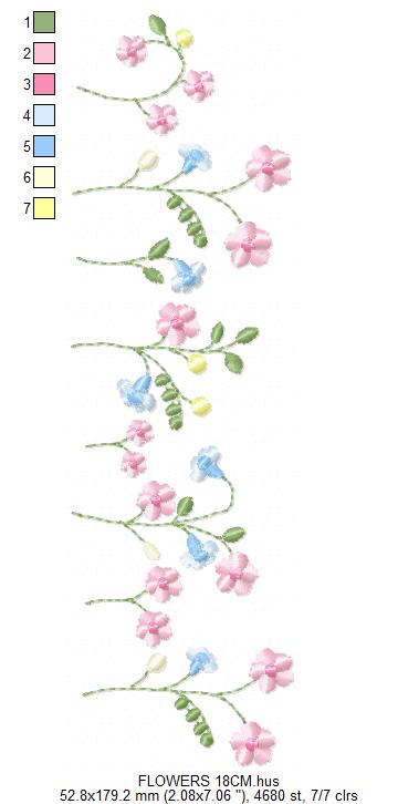 Flower Garden embroidery designs - Flower and Butterfly machine embroidery pattern - Floral bouquet Kitchen Towel - Instant digital download (Copy) Marcia Embroidery