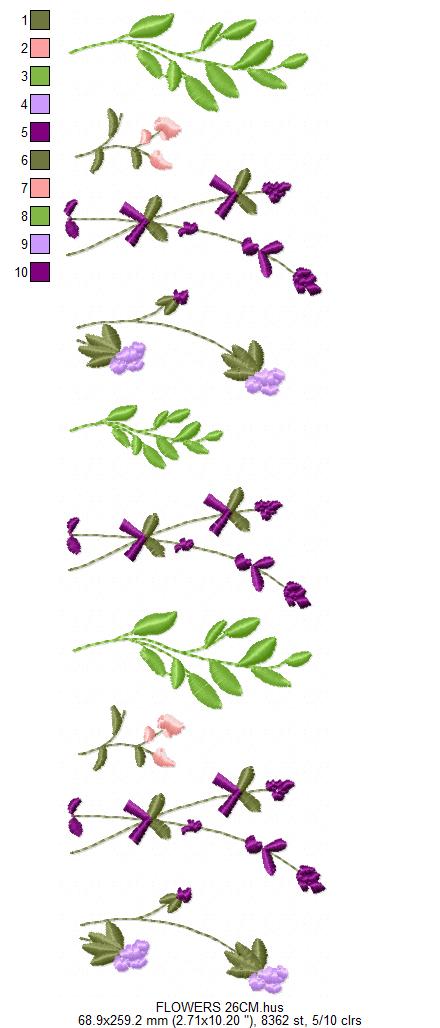 Flower Garden embroidery designs - Flower and Butterfly machine embroidery pattern - Floral bouquet Kitchen Towel - Instant digital download (Copy) Marcia Embroidery
