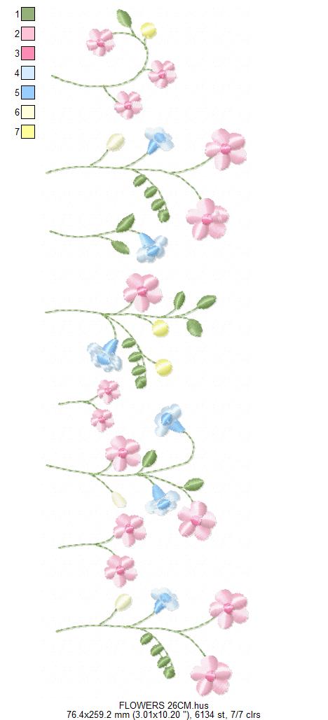 Flower Garden embroidery designs - Flower and Butterfly machine embroidery pattern - Floral bouquet Kitchen Towel - Instant digital download (Copy) Marcia Embroidery