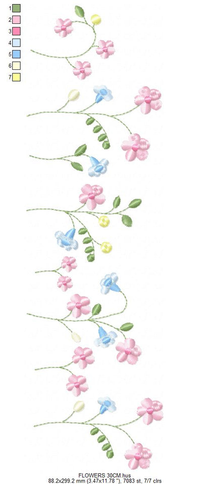 Flower Garden embroidery designs - Flower and Butterfly machine embroidery pattern - Floral bouquet Kitchen Towel - Instant digital download (Copy) Marcia Embroidery