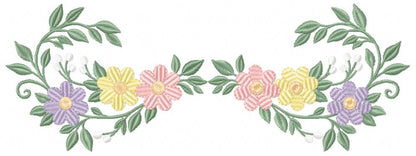 Floral flowers embroidery design - flowers frame machine embroidery pattern - Baby girl file - Instant digital download pes jef (Copy) Marcia Embroidery