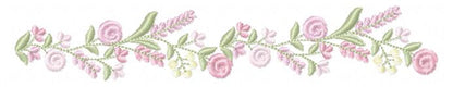 Floral Divider embroidery design - Line of Roses machine embroidery pattern - Floral Kitchen Towel - Instant digital download pes jef