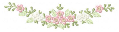 Floral Divider embroidery design - Flower Line machine embroidery pattern - Floral bouquet Kitchen Towel - Instant digital download pes jef