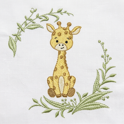 Giraffe embroidery design - Safari Wild Animal machine embroidery pattern - Instant digital download pes jef dst