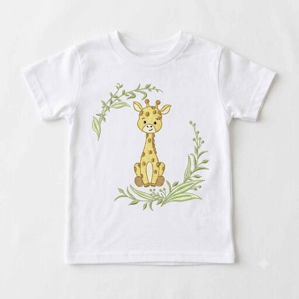 Giraffe embroidery design - Safari Wild Animal machine embroidery pattern - Instant digital download pes jef dst