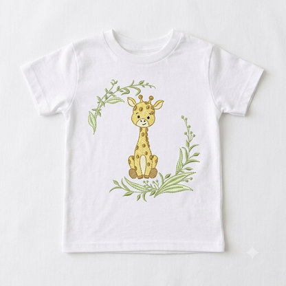 Giraffe embroidery design - Safari Wild Animal machine embroidery pattern - Instant digital download pes jef dst