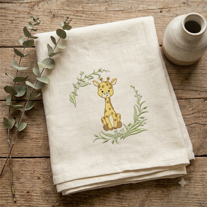 Giraffe embroidery design - Safari Wild Animal machine embroidery pattern - Instant digital download pes jef dst