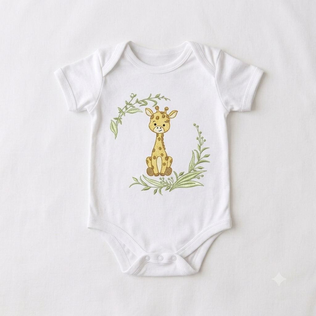Giraffe embroidery design - Safari Wild Animal machine embroidery pattern - Instant digital download pes jef dst