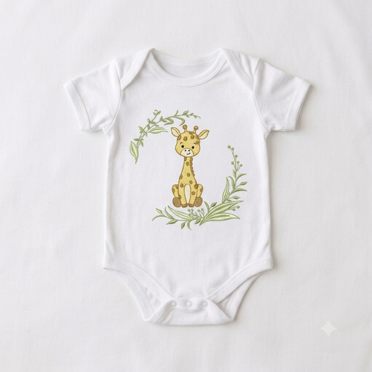 Giraffe embroidery design - Safari Wild Animal machine embroidery pattern - Instant digital download pes jef dst