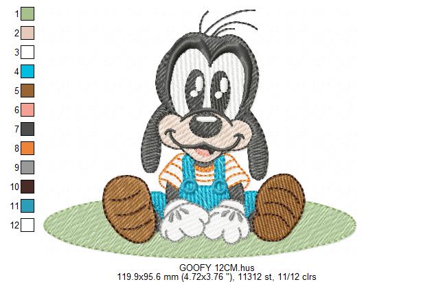 GOOFY embroidery design - Mickey Mouse machine embroidery pattern - Baby Boy file - Instant digital download pes (Copy) (Copy) Marcia Embroidery