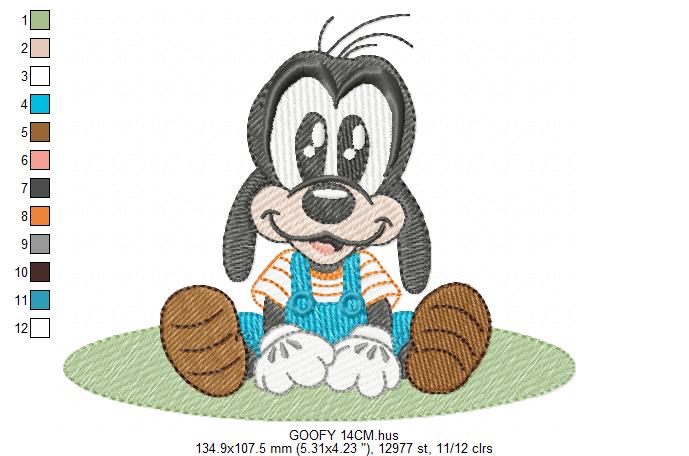 GOOFY embroidery design - Mickey Mouse machine embroidery pattern - Baby Boy file - Instant digital download pes (Copy) (Copy) Marcia Embroidery