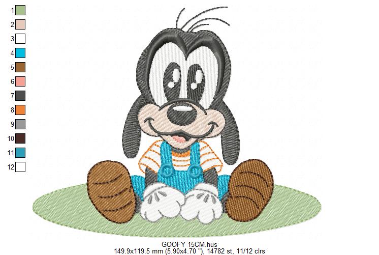 GOOFY embroidery design - Mickey Mouse machine embroidery pattern - Baby Boy file - Instant digital download pes (Copy) (Copy) Marcia Embroidery