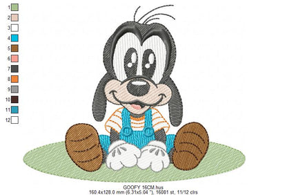 GOOFY embroidery design - Mickey Mouse machine embroidery pattern - Baby Boy file - Instant digital download pes (Copy) (Copy) Marcia Embroidery