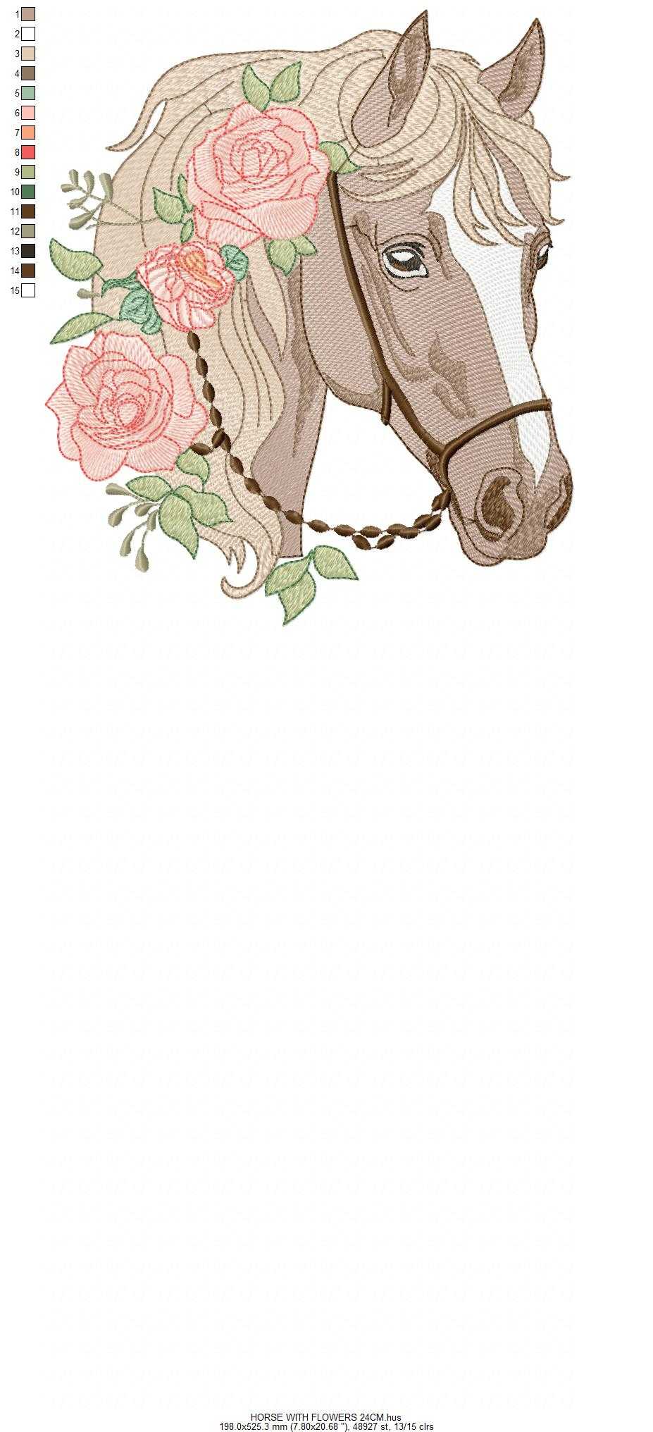 Horse embroidery design - Farm Pony with cowboy hat machine embroidery pattern - Baby Girl Cowgirl horse - Instant digital download pes jef (Copy) Marcia Embroidery