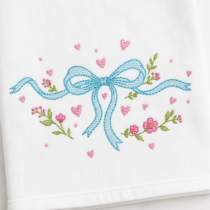 Lace embroidery designs - Ribbon with hearts and flowers embroidery design machine embroidery pattern - Baby boy embroidery file - Laurel wreath with Lace