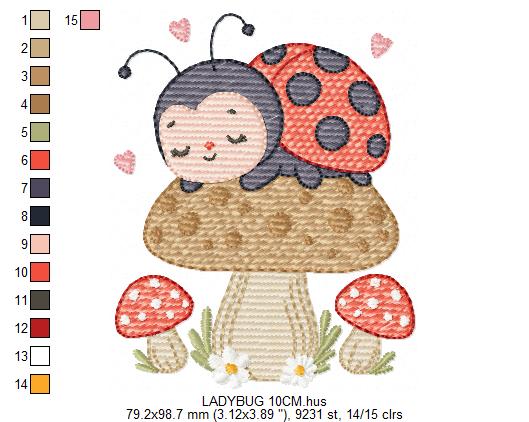 Ladybug embroidery designs - Garden Animal embroidery design machine embroidery pattern - Insect life embroidery file - instant download (Copy) Marcia Embroidery