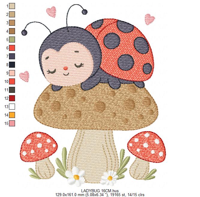 Ladybug embroidery designs - Garden Animal embroidery design machine embroidery pattern - Insect life embroidery file - instant download (Copy) Marcia Embroidery