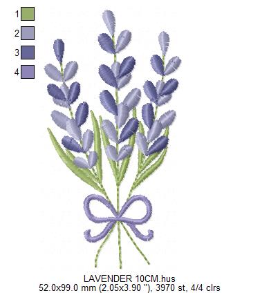 Lavender flowers embroidery design - Flower garden machine embroidery pattern - Floral Kitchen Tea towel - Instant download pes jef (Copy) Marcia Embroidery