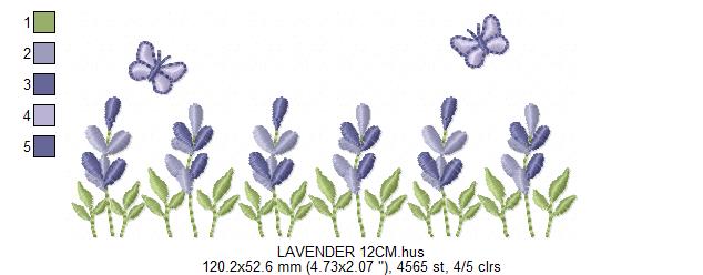 Flower garden embroidery design - Lavender flowers with butterflies machine embroidery pattern -  Kitchen Tea towel - Instant download pes (Copy) Marcia Embroidery