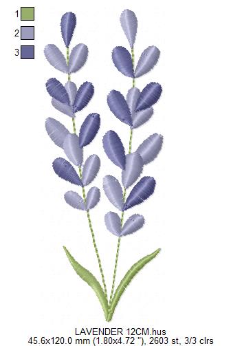 Lavender flowers embroidery design - Flower garden machine embroidery pattern - Floral Kitchen Tea towel - Instant download pes jef (Copy) Marcia Embroidery