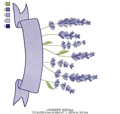 Flower garden embroidery design - Lavender flowers with butterflies machine embroidery pattern -  Kitchen Tea towel - Instant download pes (Copy) Marcia Embroidery