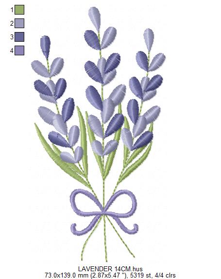 Lavender flowers embroidery design - Flower garden machine embroidery pattern - Floral Kitchen Tea towel - Instant download pes jef (Copy) Marcia Embroidery