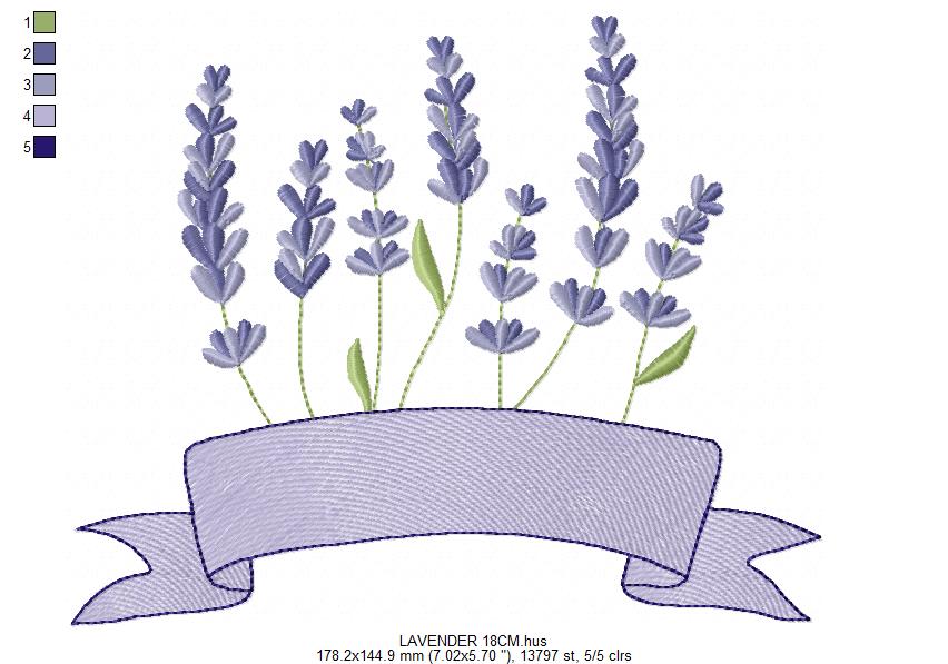 Flower garden embroidery design - Lavender flowers with butterflies machine embroidery pattern -  Kitchen Tea towel - Instant download pes (Copy) Marcia Embroidery