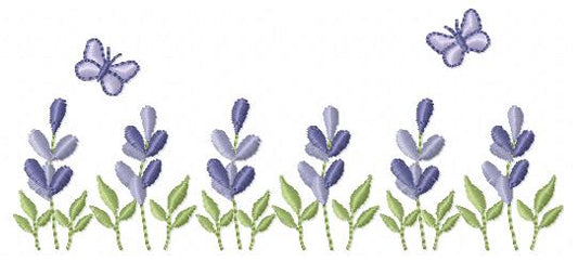 Flower garden embroidery design - Lavender flowers with butterflies machine embroidery pattern -  Kitchen Tea towel - Instant download pes (Copy) Marcia Embroidery