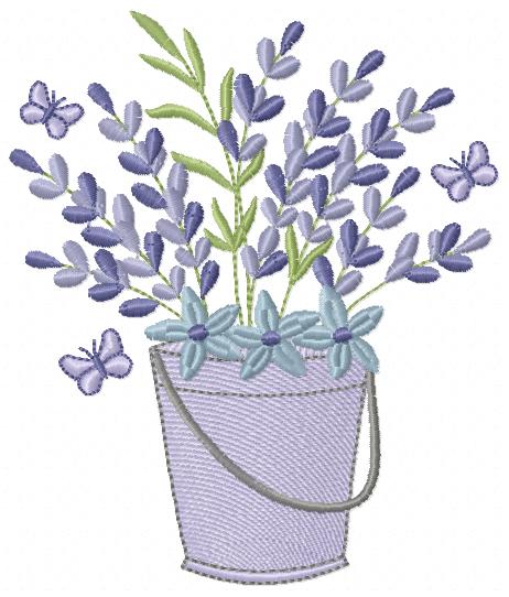 Lavender flowers embroidery design - Flower garden machine embroidery pattern - Floral Kitchen Tea towel - Instant download pes jef (Copy) Marcia Embroidery