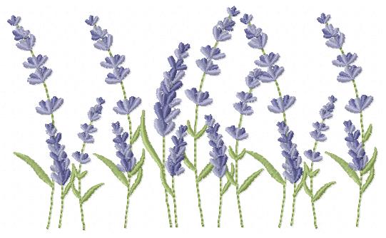 Lavender flowers embroidery design - Flower garden machine embroidery pattern - Floral Kitchen Tea towel - Instant download pes jef