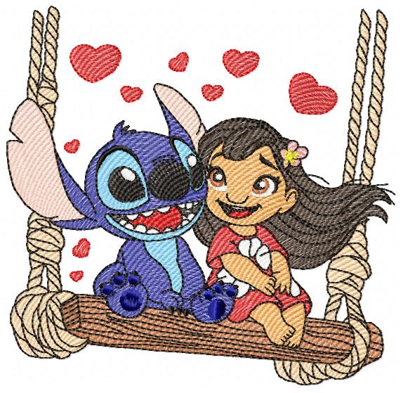 Stitch embroidery design - Lilo and Stitch Cartoon machine embroidery pattern - Baby boy and girl file - Instant digital download pes jef (Copy) Marcia Embroidery
