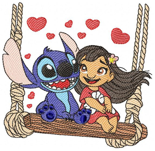Stitch embroidery design - Lilo and Stitch Cartoon machine embroidery pattern - Baby boy and girl file - Instant digital download pes jef (Copy) Marcia Embroidery