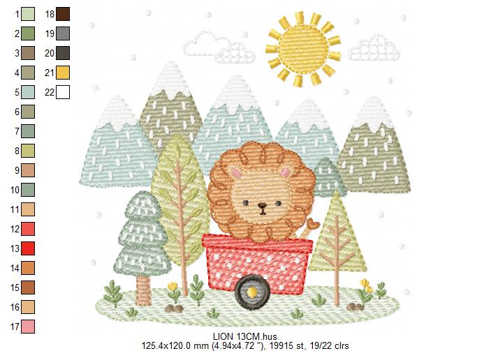 Baby Lion embroidery design - Safari animal Lion Cub machine embroidery pattern - Baby boy and girl file - Instant download (Copy)