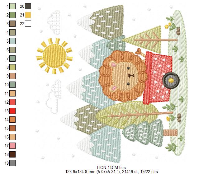 Baby Lion embroidery design - Safari animal Lion Cub machine embroidery pattern - Baby boy and girl file - Instant download (Copy)