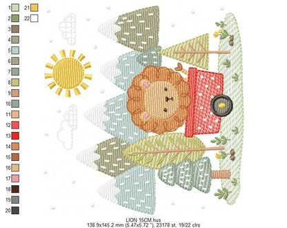 Baby Lion embroidery design - Safari animal Lion Cub machine embroidery pattern - Baby boy and girl file - Instant download (Copy)