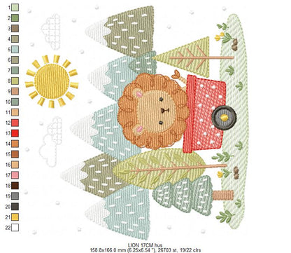 Baby Lion embroidery design - Safari animal Lion Cub machine embroidery pattern - Baby boy and girl file - Instant download (Copy)