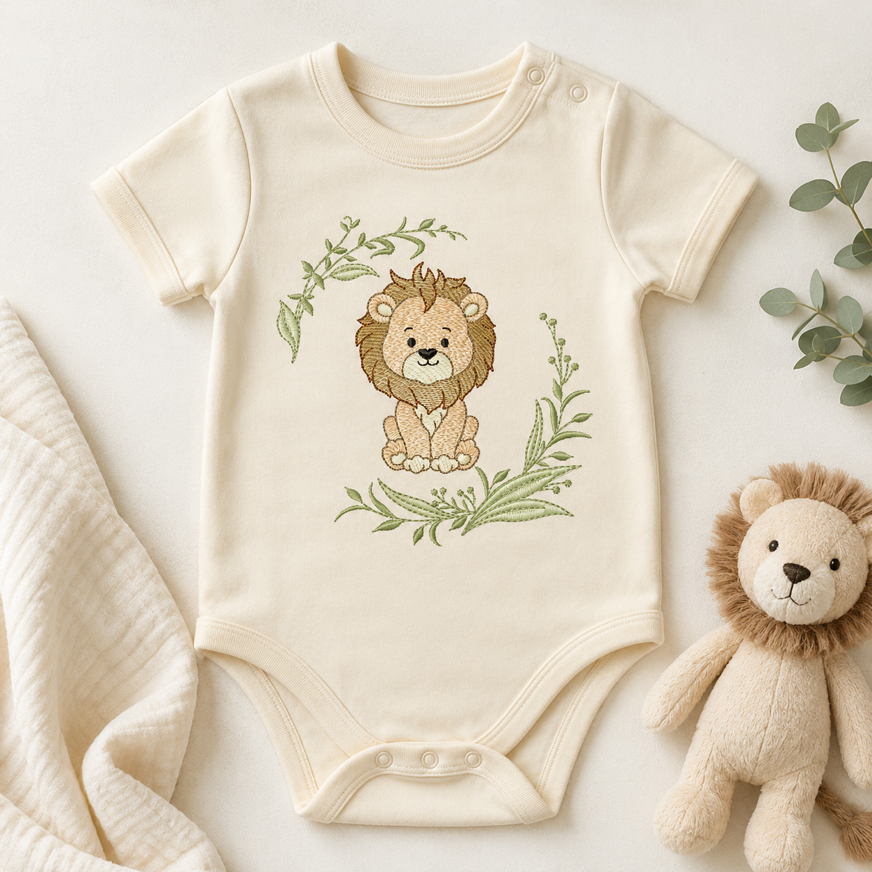 Lion embroidery design - Safari Wild Animal machine embroidery pattern - Instant digital download pes jef dst