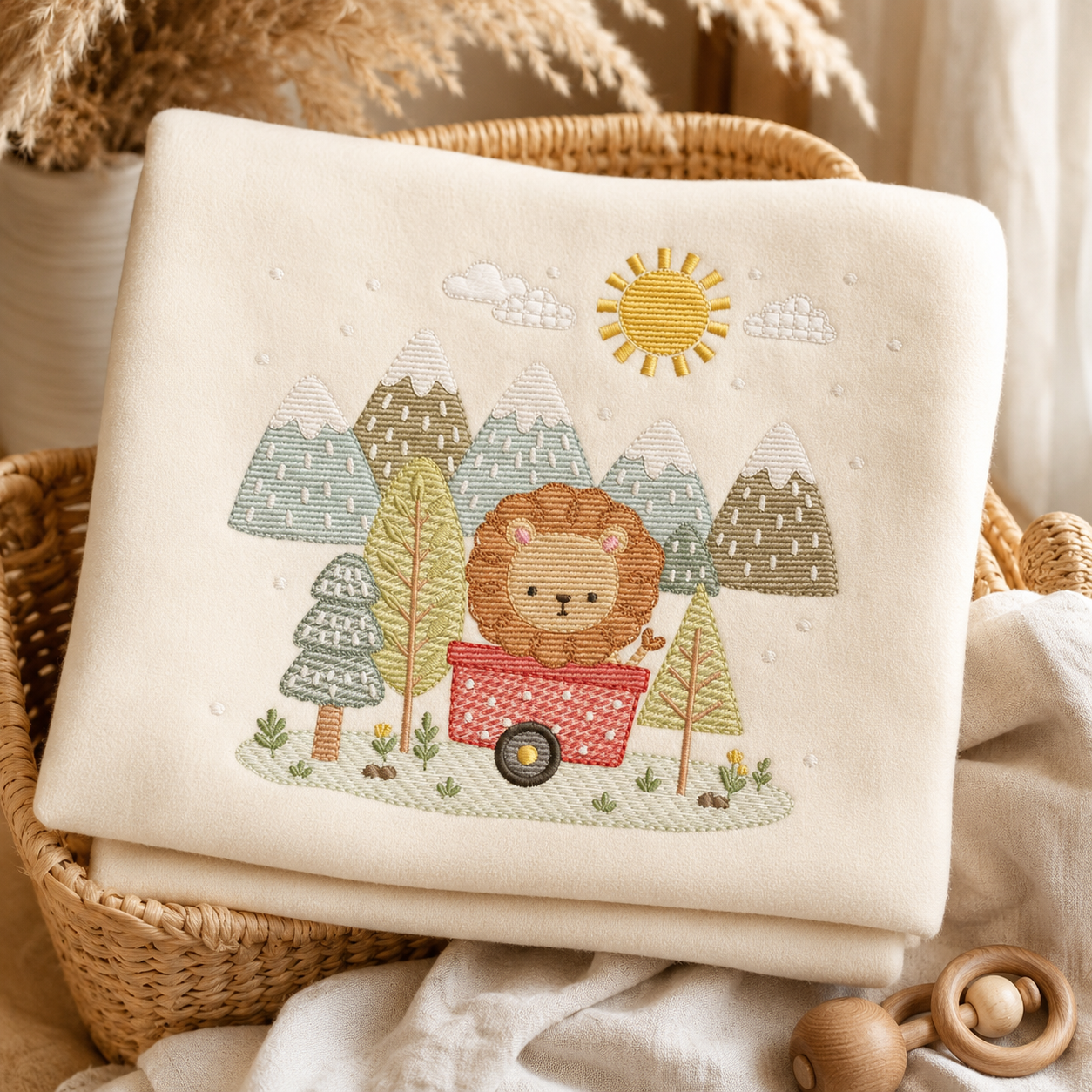 Baby Lion embroidery design - Safari animal Lion Cub machine embroidery pattern - Baby boy and girl file - Instant download (Copy)