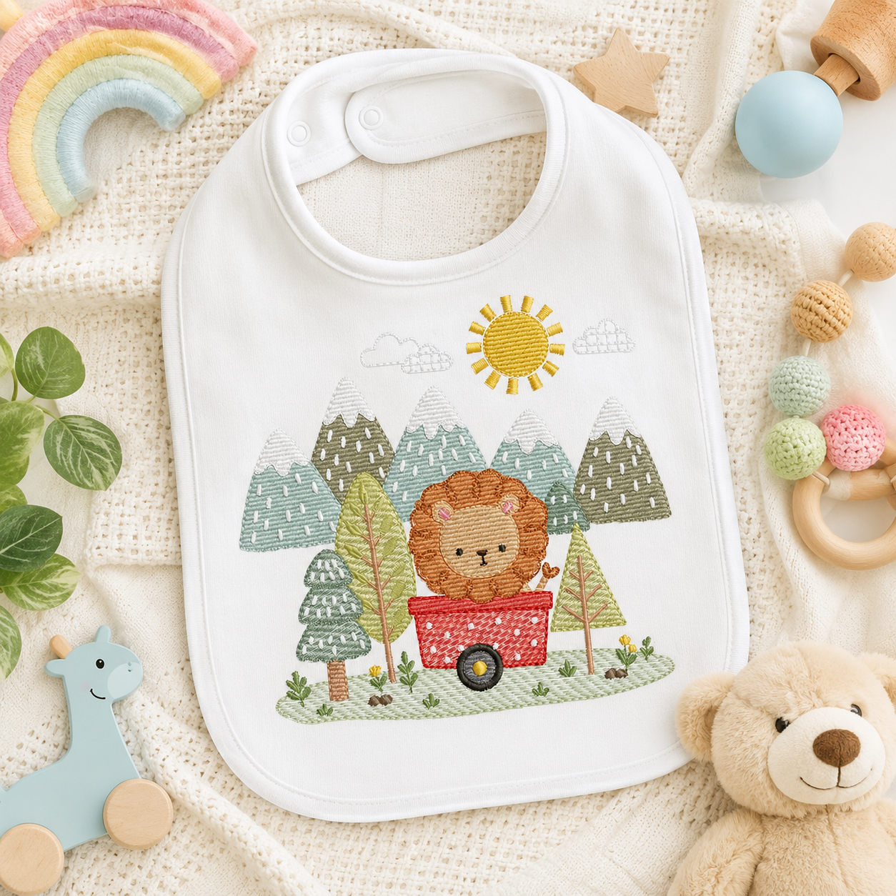 Baby Lion embroidery design - Safari animal Lion Cub machine embroidery pattern - Baby boy and girl file - Instant download (Copy)