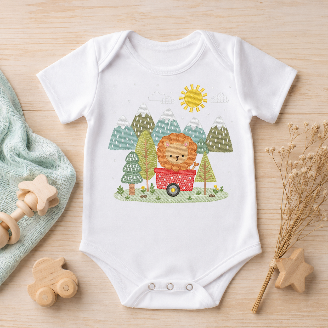 Baby Lion embroidery design - Safari animal Lion Cub machine embroidery pattern - Baby boy and girl file - Instant download (Copy)
