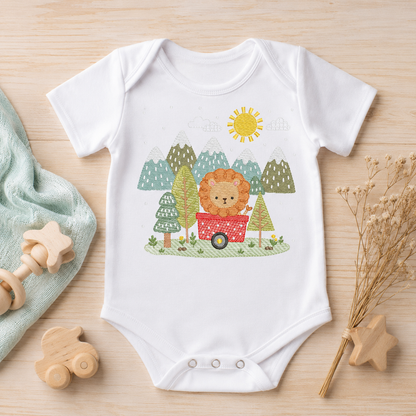 Baby Lion embroidery design - Safari animal Lion Cub machine embroidery pattern - Baby boy and girl file - Instant download (Copy)