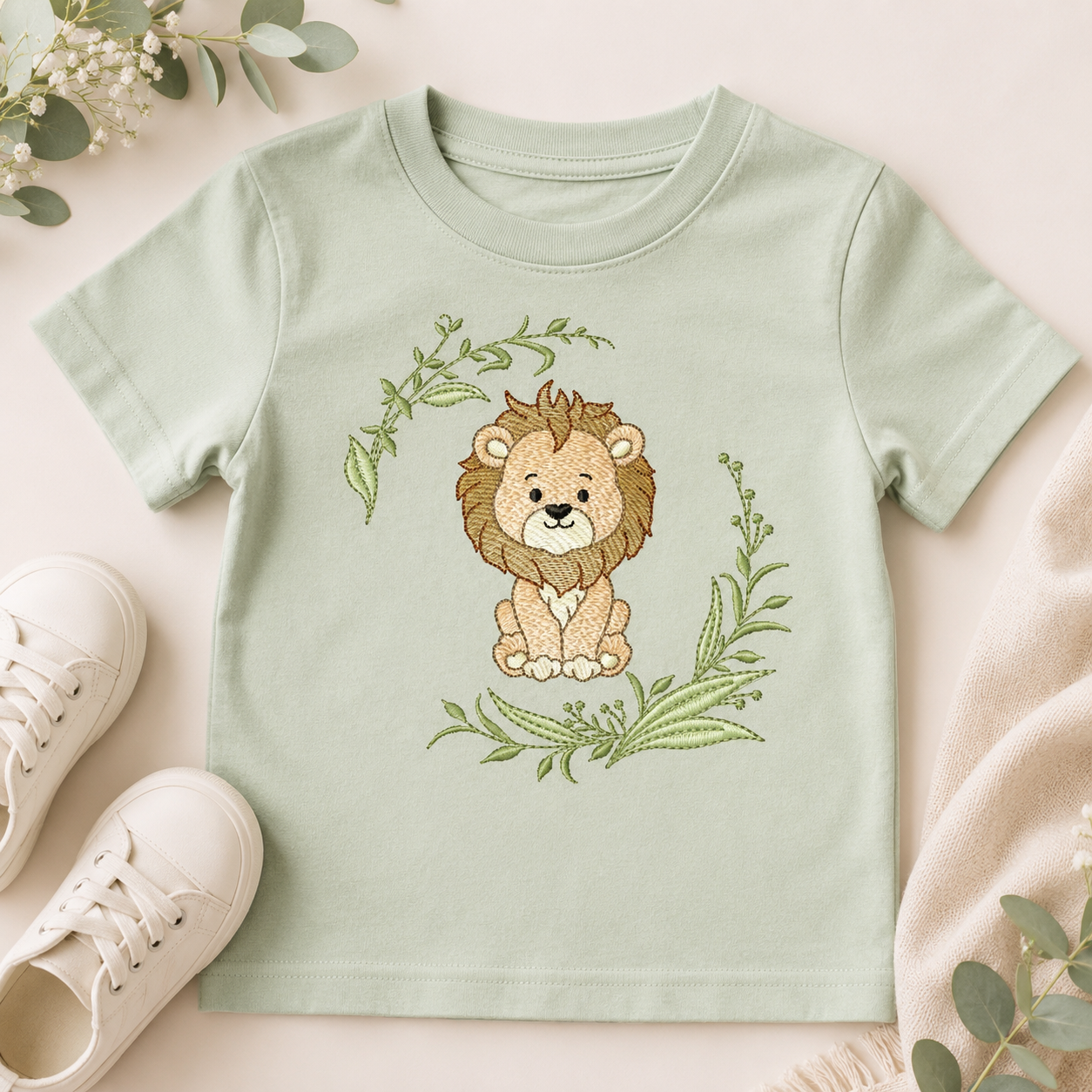 Lion embroidery design - Safari Wild Animal machine embroidery pattern - Instant digital download pes jef dst