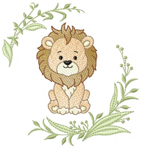 Lion embroidery design - Safari Wild Animal machine embroidery pattern - Instant digital download pes jef dst