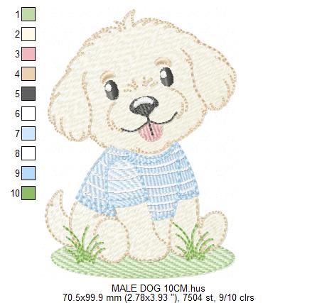 Male Dog embroidery designs - Happy running dog embroidery design machine embroidery pattern - Puppy embroidery file - instant download pes (Copy) (Copy) Marcia Embroidery