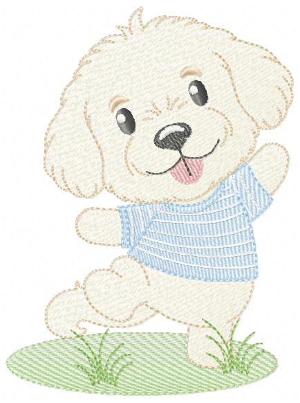 Male Dog embroidery designs - Happy running dog embroidery design machine embroidery pattern - Puppy embroidery file - instant download pes (Copy) Marcia Embroidery