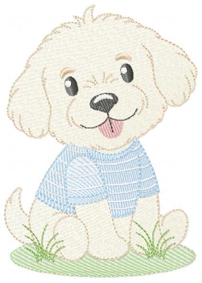 Male Dog embroidery designs - Happy running dog embroidery design machine embroidery pattern - Puppy embroidery file - instant download pes (Copy) (Copy) Marcia Embroidery
